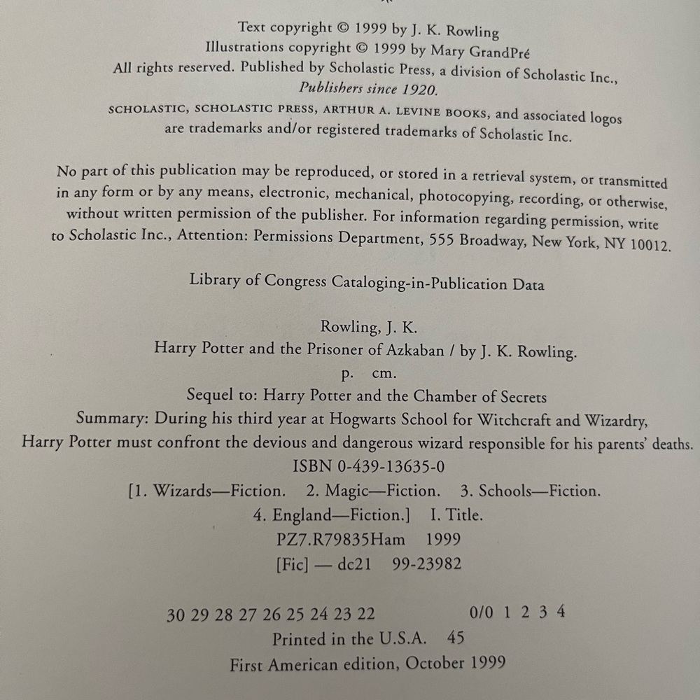 Harry Potter First Edition Hard Cover(4)EUC Highly Collectible valued over $3500 - Picture 6 of 14